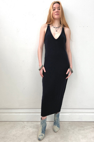 Black Knit Tank Dress