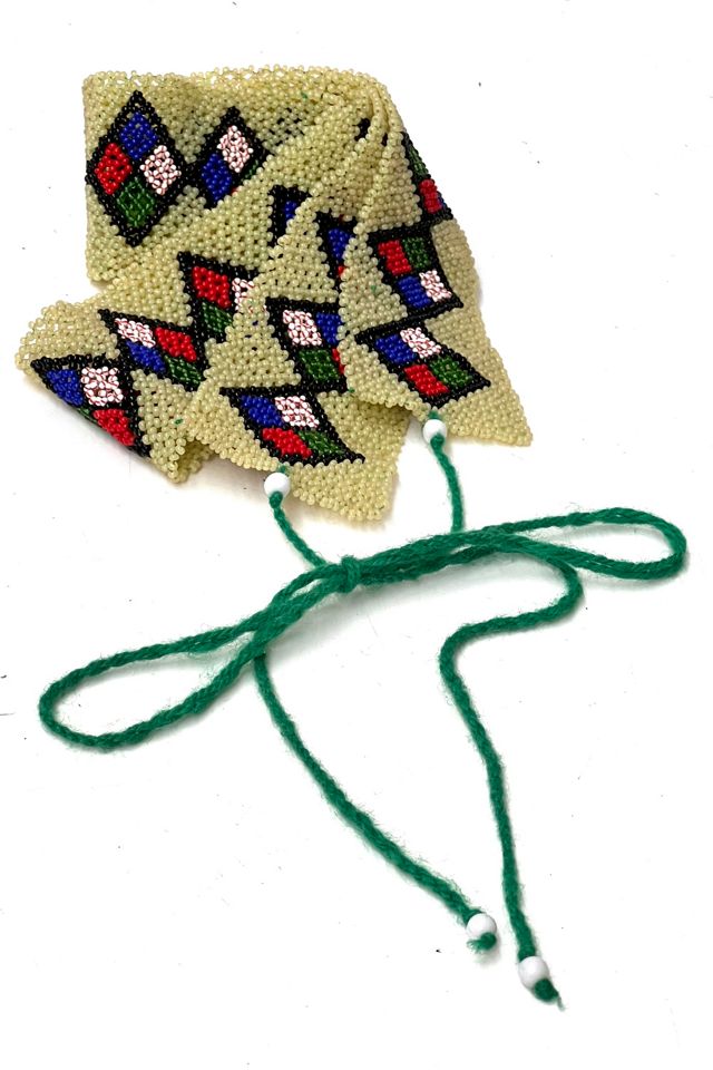 Vintage Green Beaded Waistbelt Selected by Anna Corinna #1
