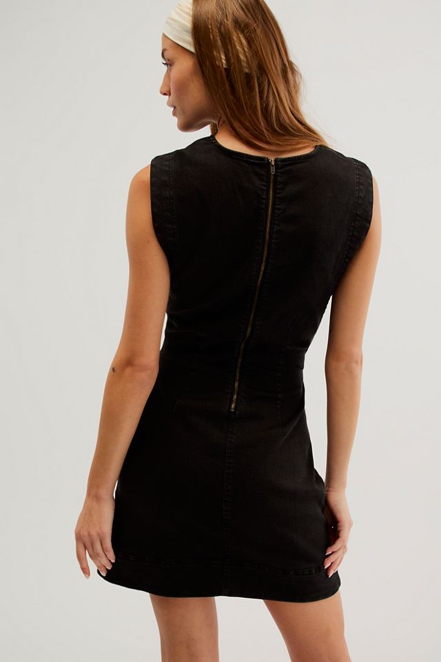 On The Line Denim Mini Dress #1