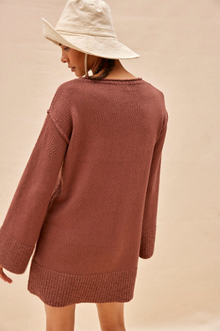 Melanie Sweater Tunic by free-est at Free People in Cacao, Size: Small