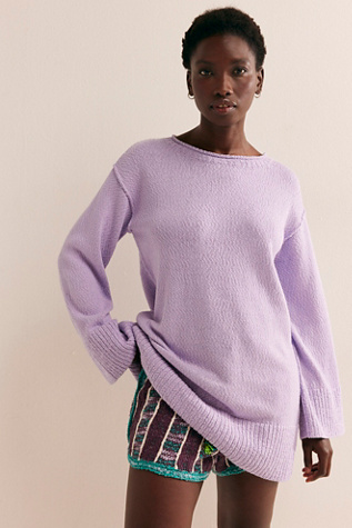 Melanie Sweater Tunic by free-est at Free People in Lavender Fields, Size: Medium