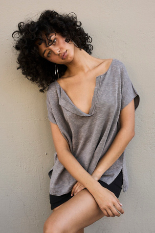 Marina Del Sol Sweater Top by free-est at Free People in Gravel, Size: Small