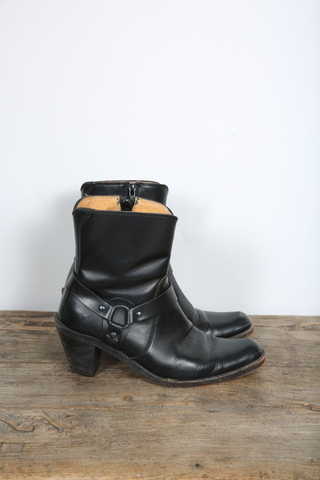 FRYE Black Harness Ankle Boots Selected by Love Rocks Vintage