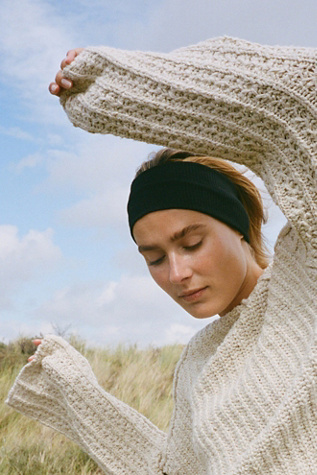 Super Wide Soft Headband at Free People in Black