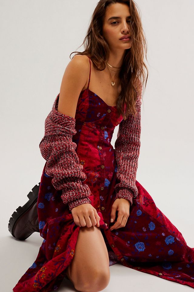 Free people best sale red floral dress