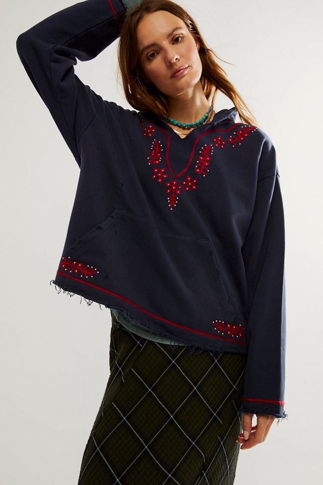 Found Paisley Embroidered Hoodie | Free People