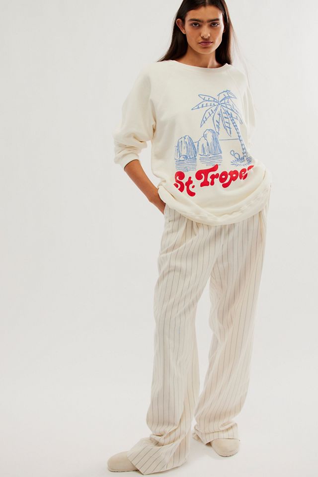 St. Tropez Palm Crewneck Sweatshirt #3