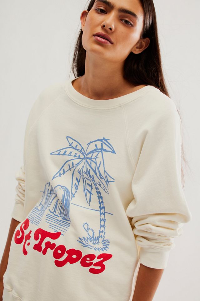 St. Tropez Palm Crewneck Sweatshirt | Free People UK