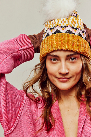 Chalet Fairisle Pom Beanie | Free People display picture 1