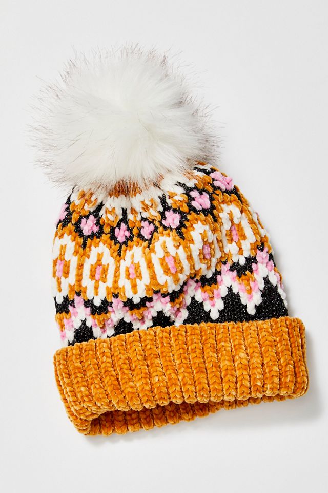 Chalet Fairisle Pom Beanie | Free People display picture 2