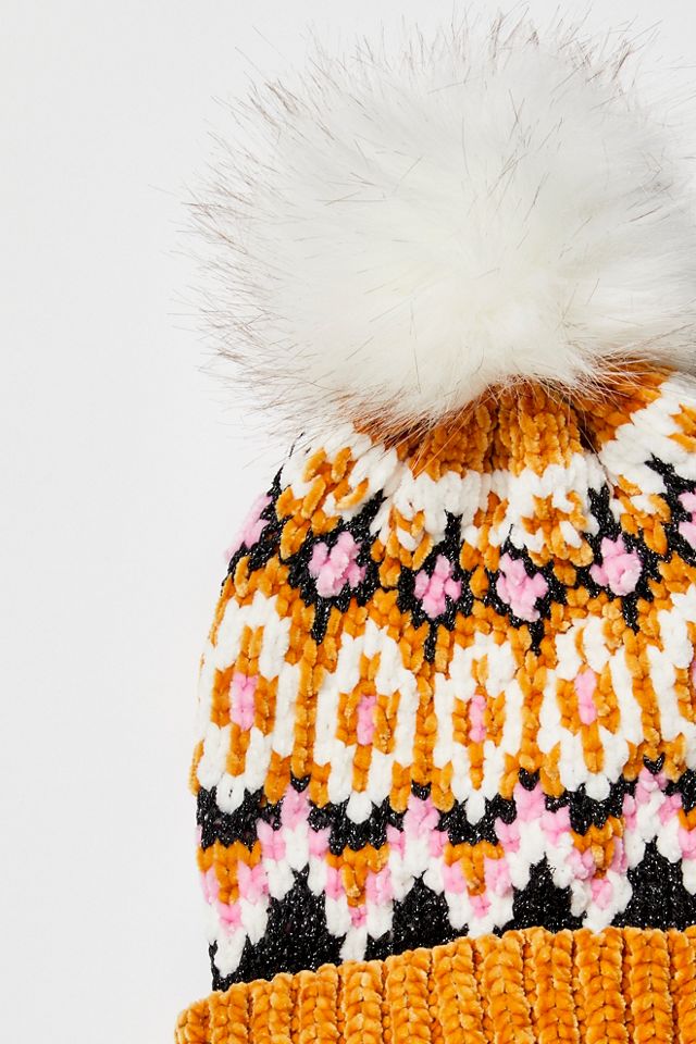 Free People Chalet Fairisle Pom Beanie