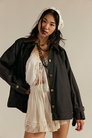 We The Free Cori Waxed Jacket at Free People in Green, Size: XS