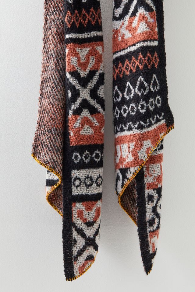Écharpe style couverture à motifs Fair Isle Cottage #2