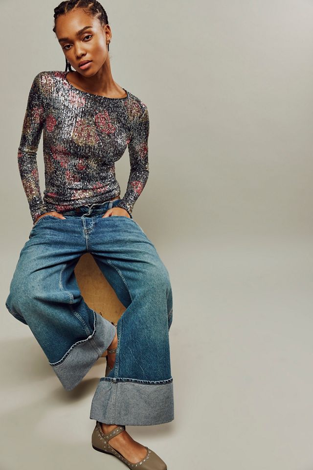 Haut à manches longues imprimé Gold Rush #1