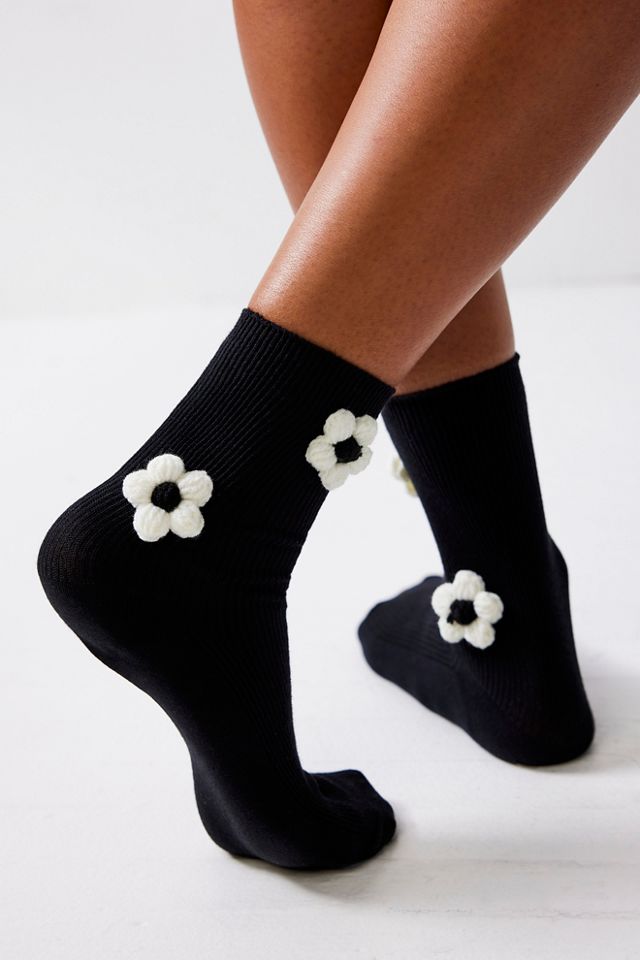 Handmade Flower Puff Crew Socks | Free People UK