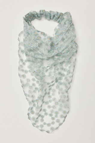Foulard pour Cheveux The Willows par Curried Myrrh en Turquoise, pour femme chez Free People