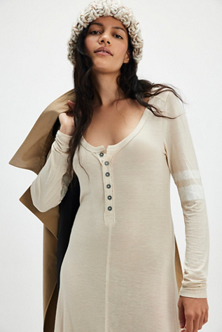 Just Like Heaven Henley Dress at Free People in French Oak, Size: XS