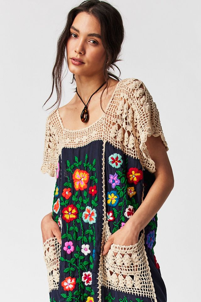Isabella Embroidered Crochet Kaftan #3