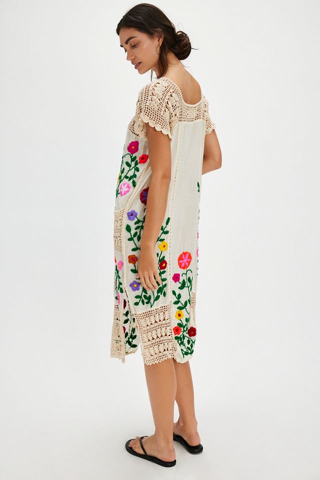 Isabella Embroidered Crochet Kaftan #1