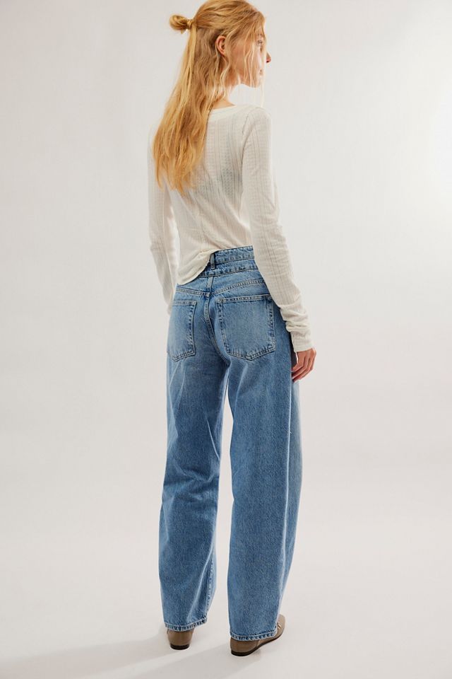 Jean barrel long à taille doublée FRAME #1