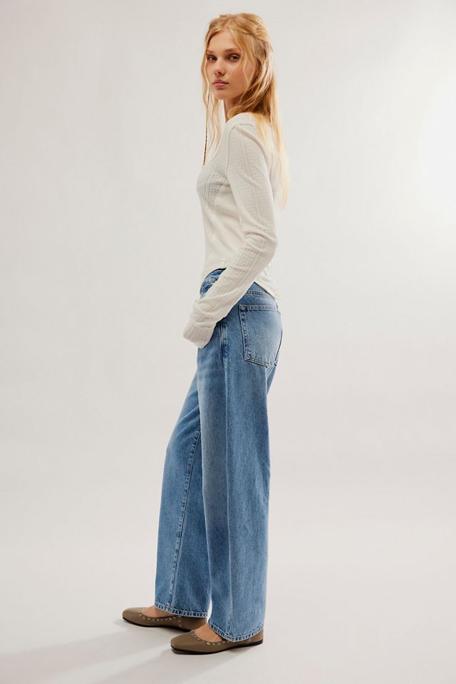 Jean barrel long à taille doublée FRAME #2