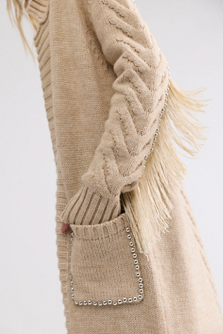Understated Leather Rodeo Studded Sweater Trench Coat
