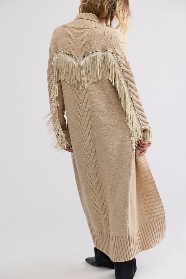 Understated Leather Rodeo Studded Sweater Trench Coat #1