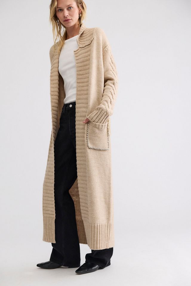 Understated Leather Rodeo Studded Sweater Trench Coat #2