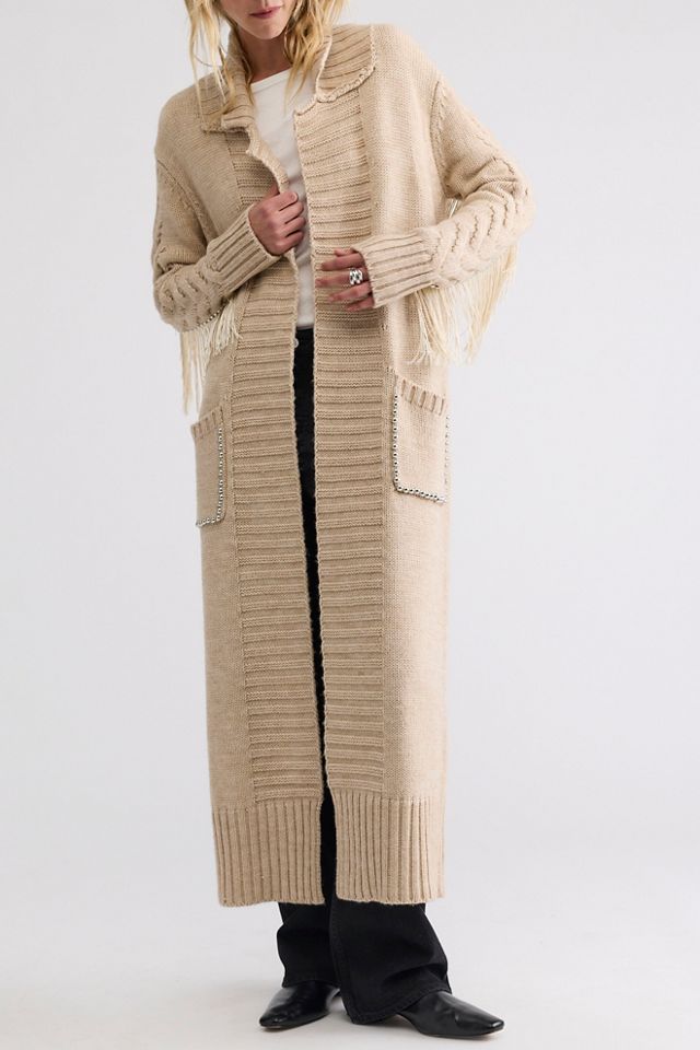 Understated Leather Rodeo Studded Sweater Trench Coat #3