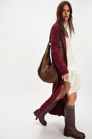 Understated Leather Rodeo Studded Sweater Trench Coat