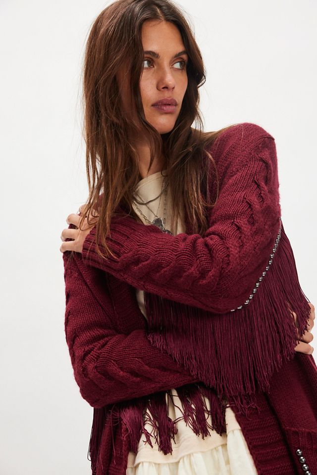 Understated Leather Rodeo Studded Sweater Trench Coat #2