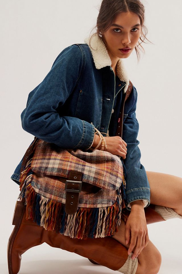 Polar Plaid Messenger Bag | Free People