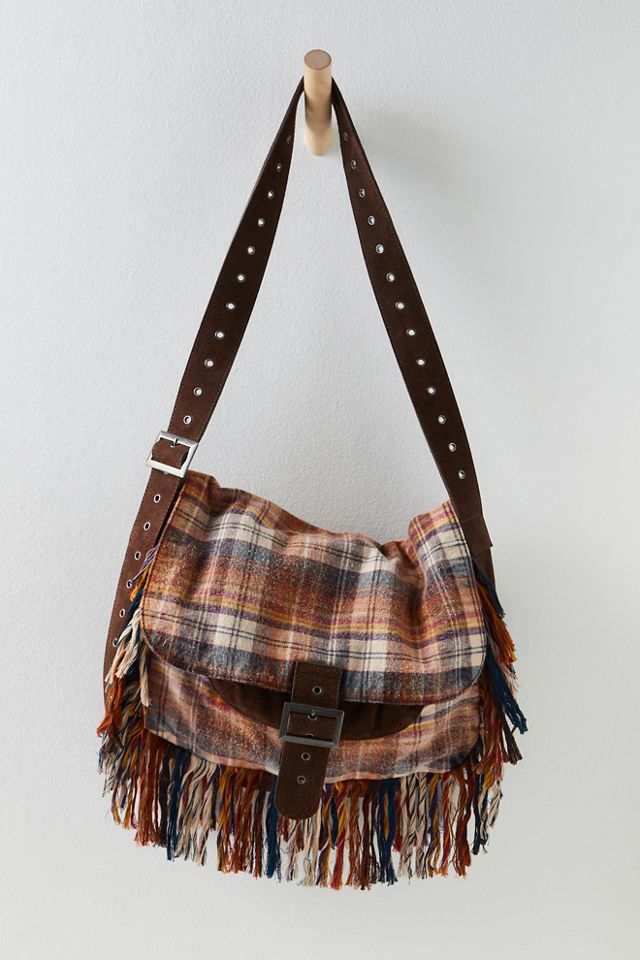 Polar Plaid Messenger Bag #3