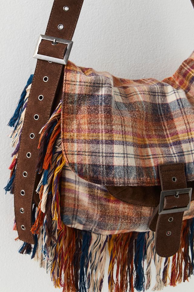 Polar Plaid Messenger Bag #1