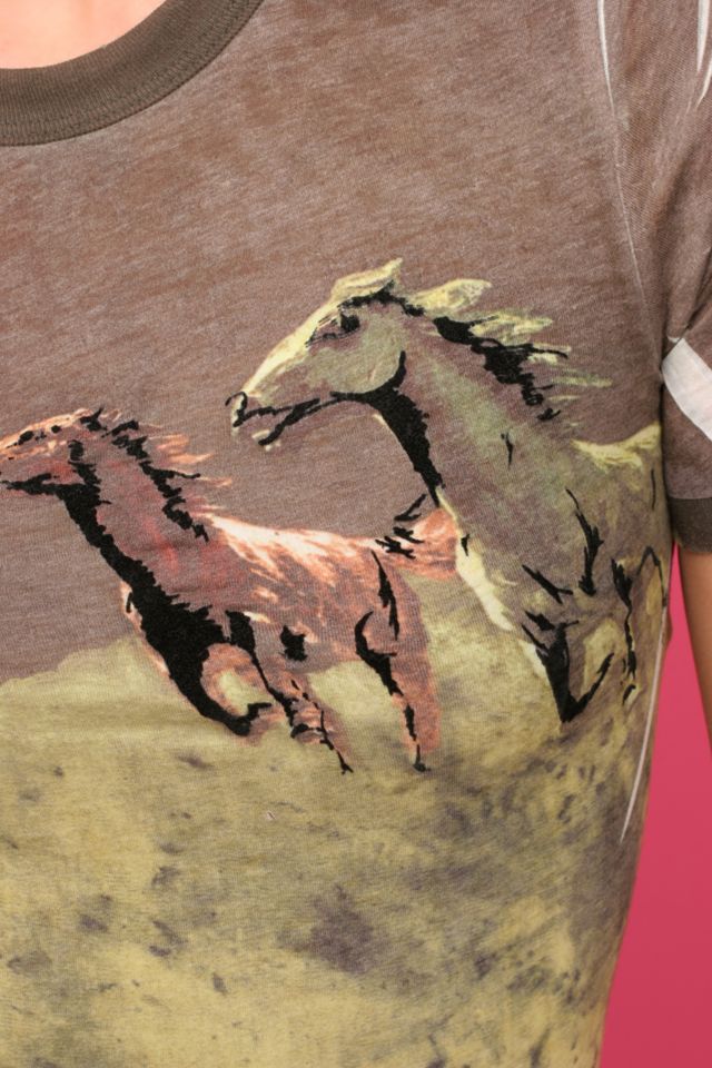 We The Free Olive Horses Tee #4