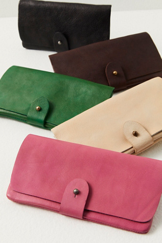 Pulito Leather Wallet by FP Collection at Free People in Forest