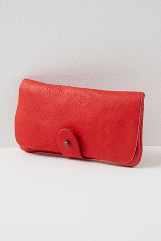 Pulito Leather Wallet by FP Collection at Free People in Red
