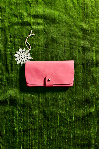 Pulito Leather Wallet by FP Collection at Free People in Feel Good Fuschia