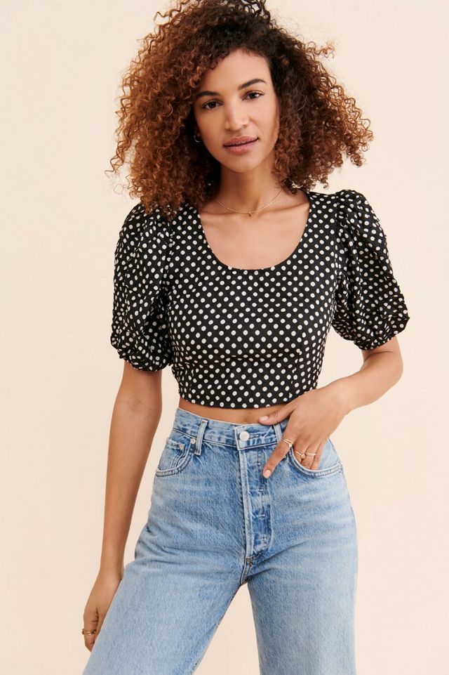 Puff Sleeve Crop Top