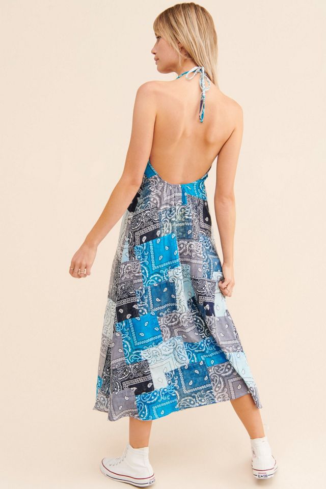 Riley Vintage Reworked Bandana Midi Dress #1