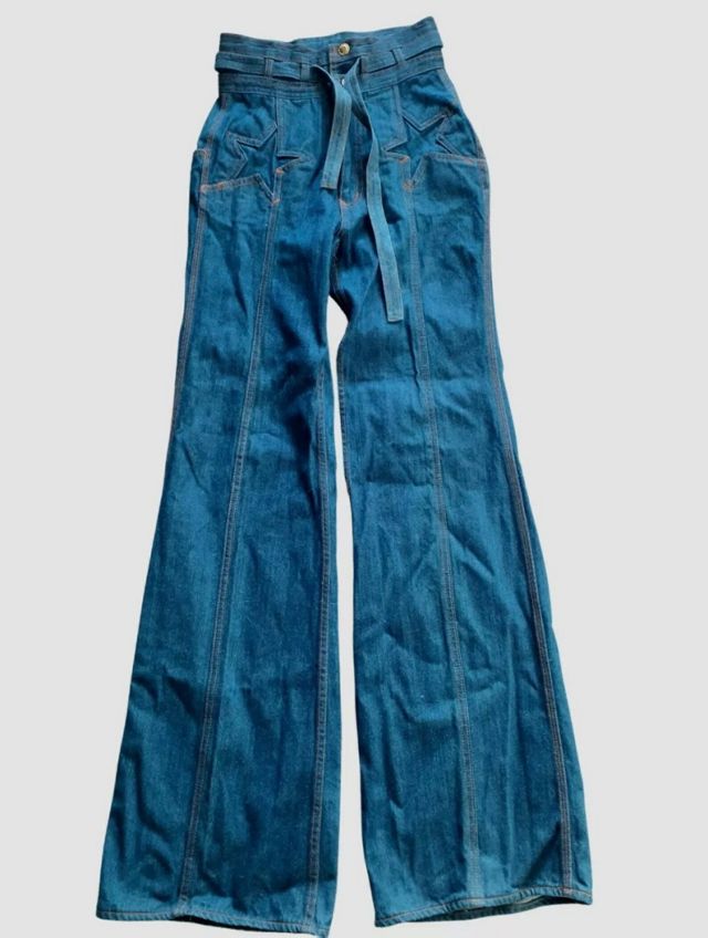 Vintage 70s Denim Bellbottom Jeans Selected by Love Rocks Vintage