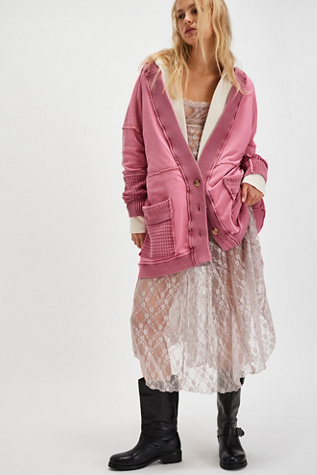 We The Free Brooklyn Cardi At Free People In Pinky Promise, Size: XS