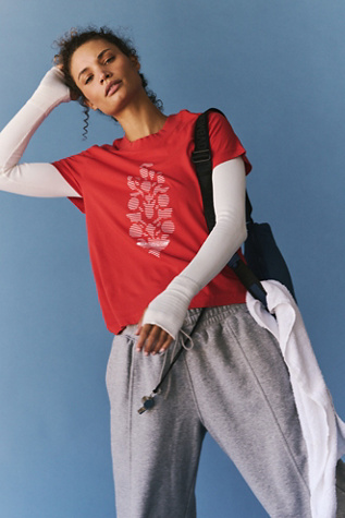 Game Time Logo Tee by FP Movement at Free People in Red, Size: XS