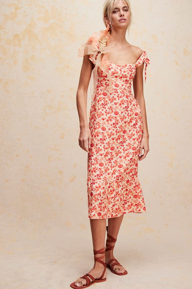 floral midi dress high neck High-neck Sleeveless Floral Print Midi Dress Large / Navy