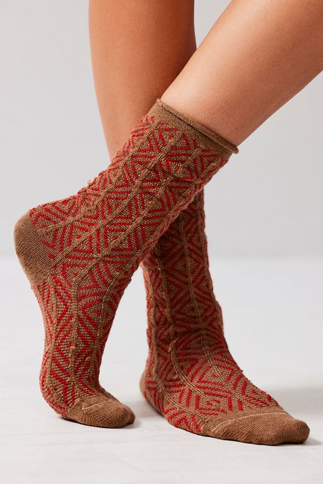 Maria La Rosa Shaggy Striped Socks #1