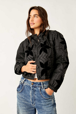 Quinn Quilted Jacket at Free People in Black, Size: XS