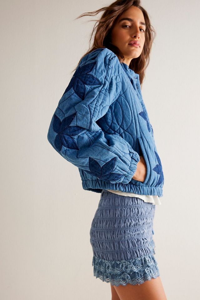 Free people quilted bomber on sale jacket