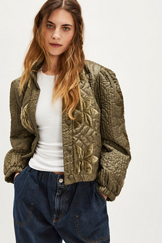 Quinn Quilted Jacket at Free People in Capers, Size: Medium