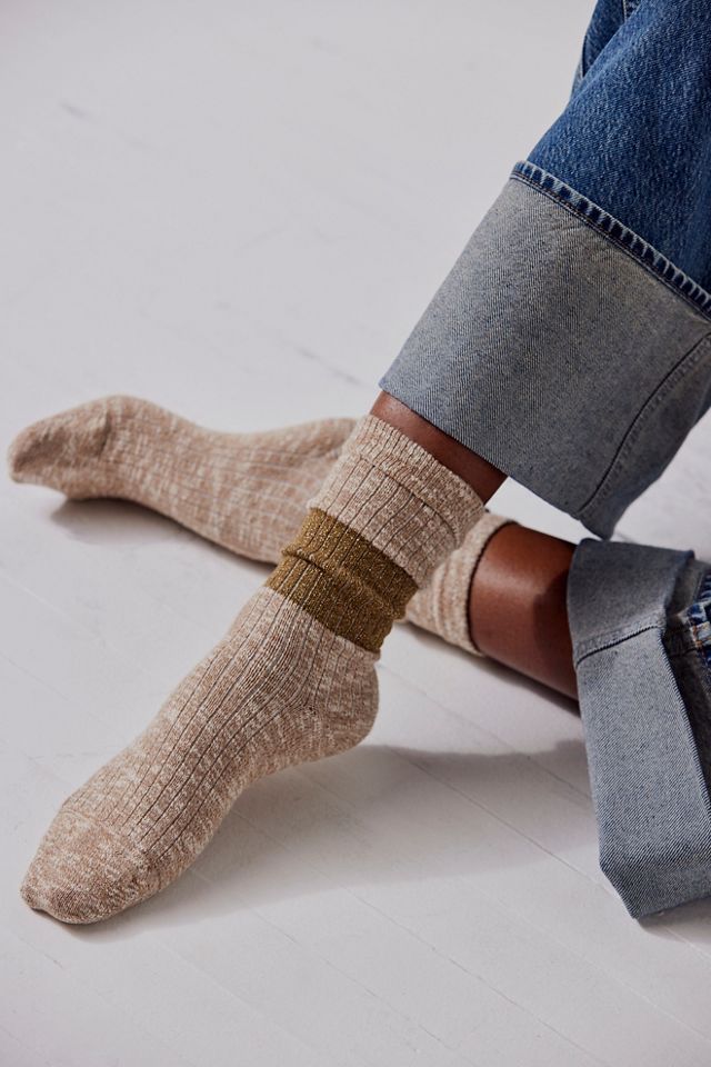 Chaussettes montantes à rayures en coton mélangé Escuyer #1