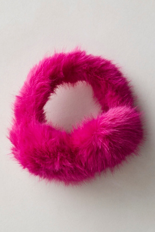 Smitten Faux Fur Earmuffs At Free People In Hot Pink